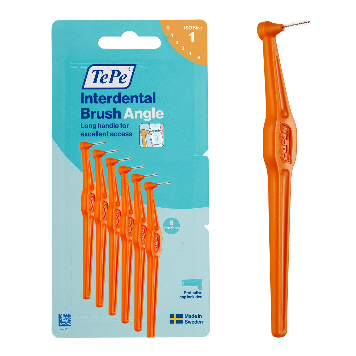 TePe Interdental Brush Angle, Pink, 0.4mm/ISO 0, 6pcs, Carton Pack