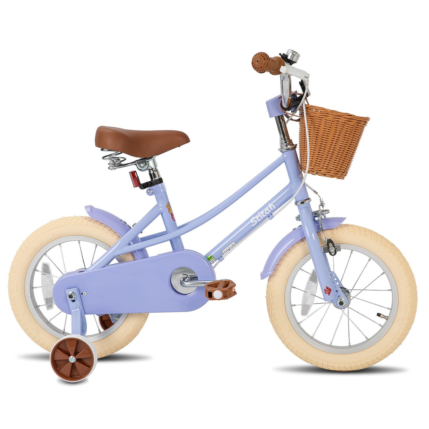 STITCH 12/14/16/20 inch Kids Bike for 3-11 years Girls, 12/14/16 Girls Bike with Training Wheels & Basket, 20 inch with kickstand