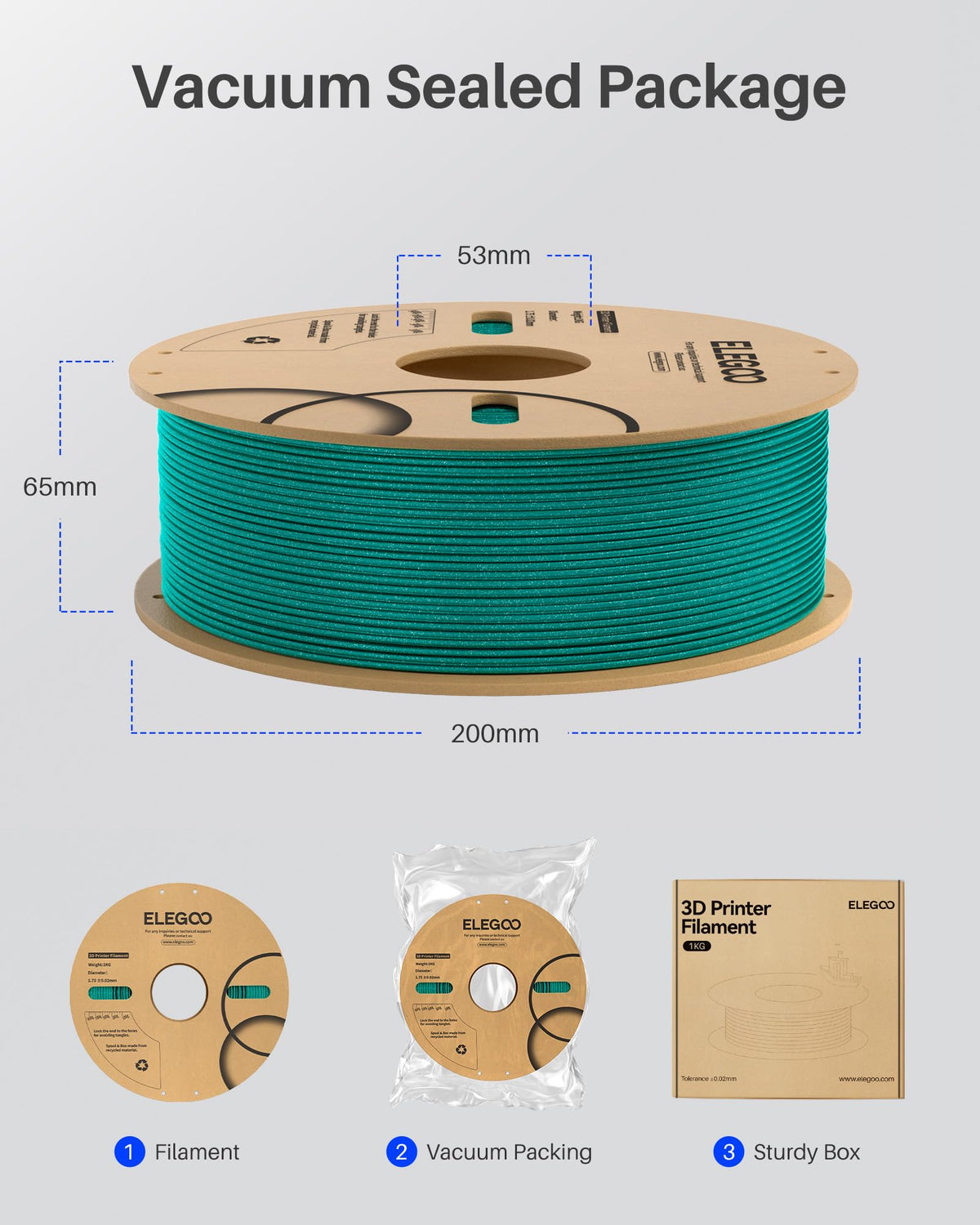 ELEGOO Silk PLA Filament 1.75mm Blue Purple 1KG, Shiny Dual Colours 3D Filament Dimensional Accuracy +/- 0.05mm, 1kg Spool(2.2lbs) Fits for Most FDM 3D Printers