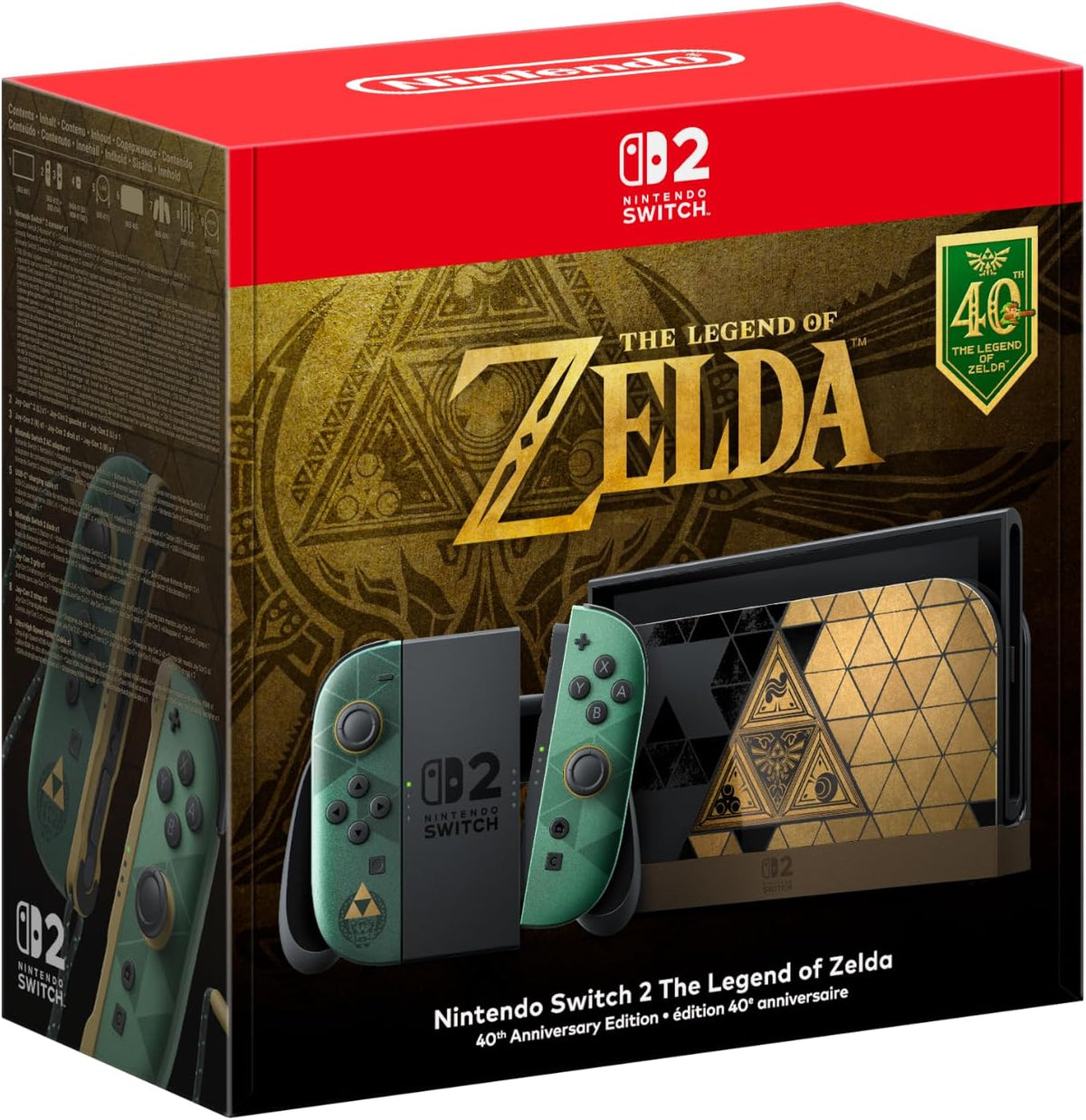 Nintendo Switch 2 The Legend of Zelda 40th Anniversary Edition Console