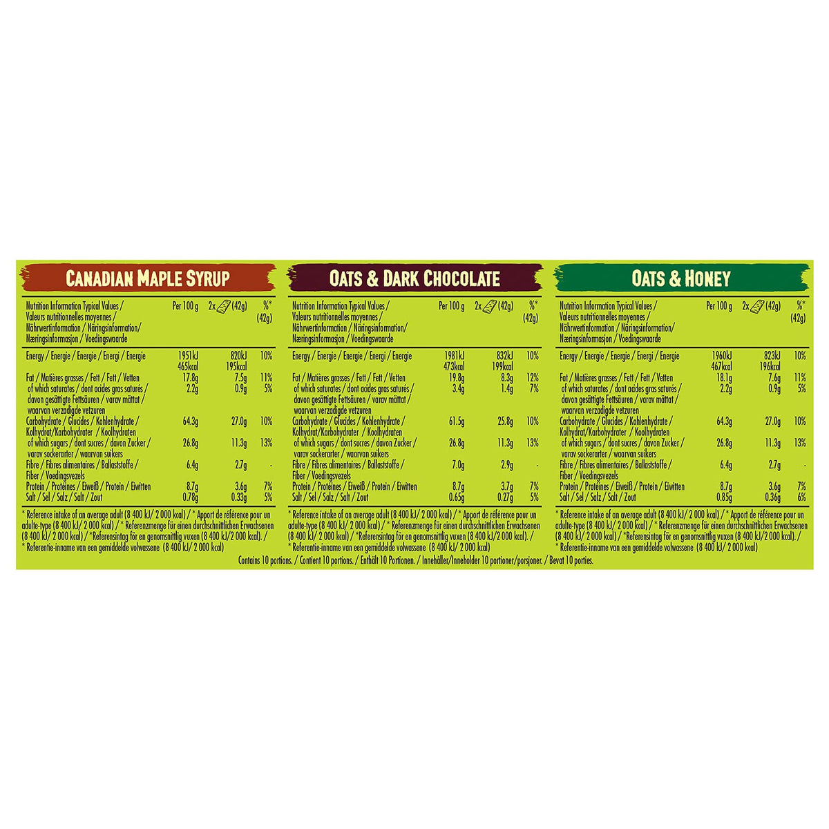 Nature Valley Crunchy Oats and Chocolate Cereal Bars, 18 x 42 g