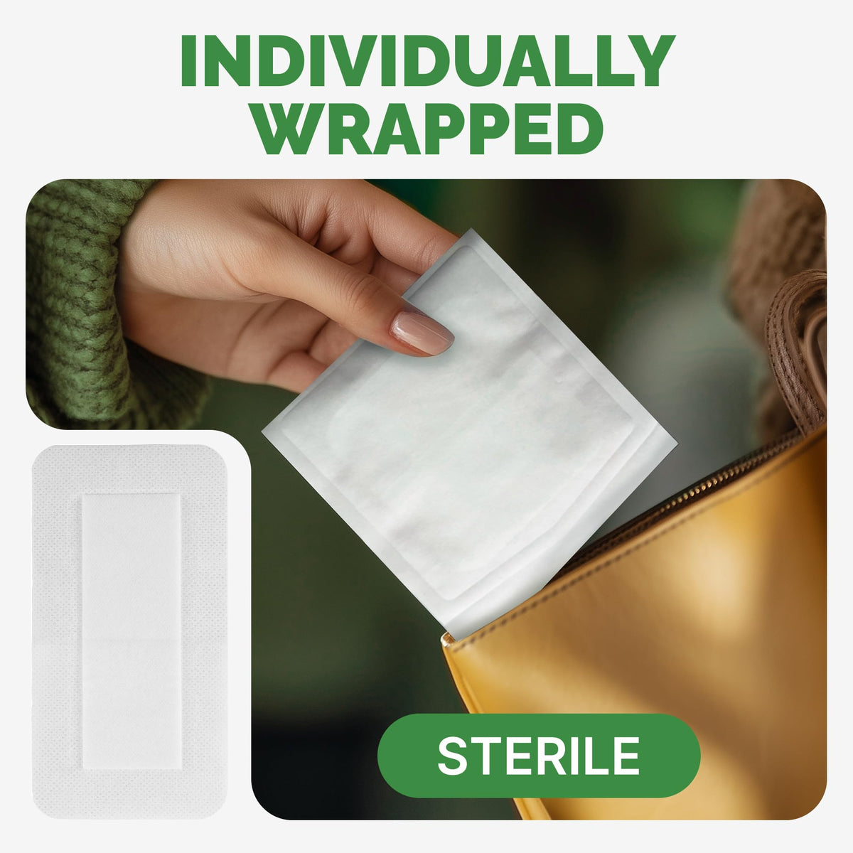 Sterile Adhesive Wound Dressings – Pack of 30 Assorted Sizes (6×7, 8×10, 8×15) – Individually Wrapped, Breathable Surgical Plasters for Post-Operative Wound Care & Medical Device Fixation