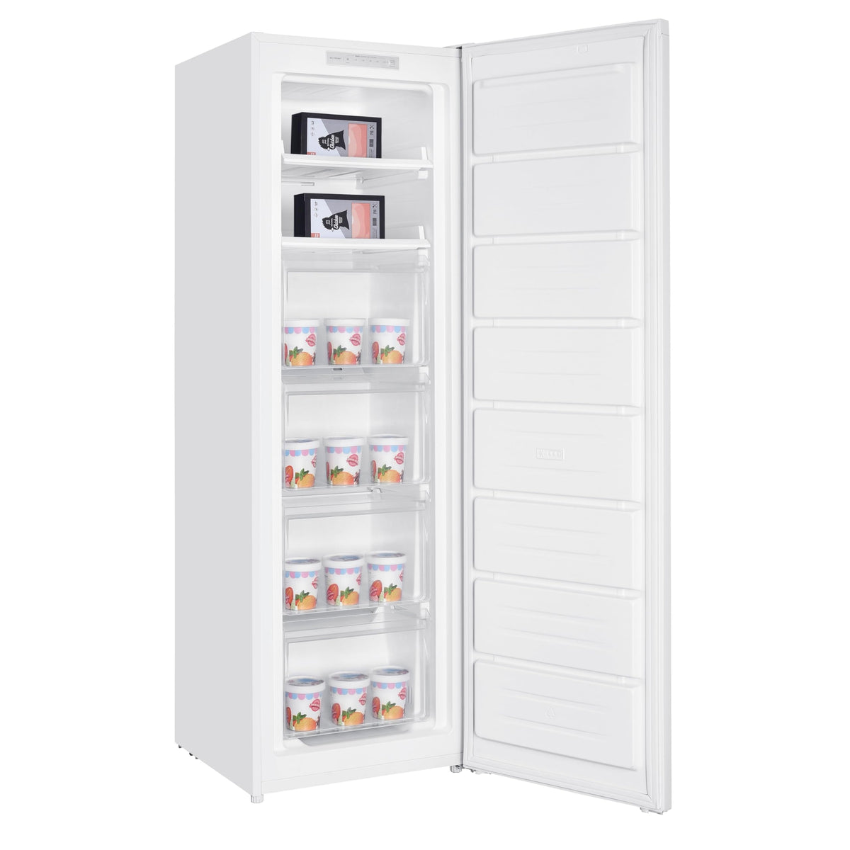 Teknix UC48F2W Freestanding Undercounter Freezer - 48cm Width / 60 Litre Capacity - Suitable for Outbuildings - 3 Large Compartments - 4 Star Freezer Rating - White