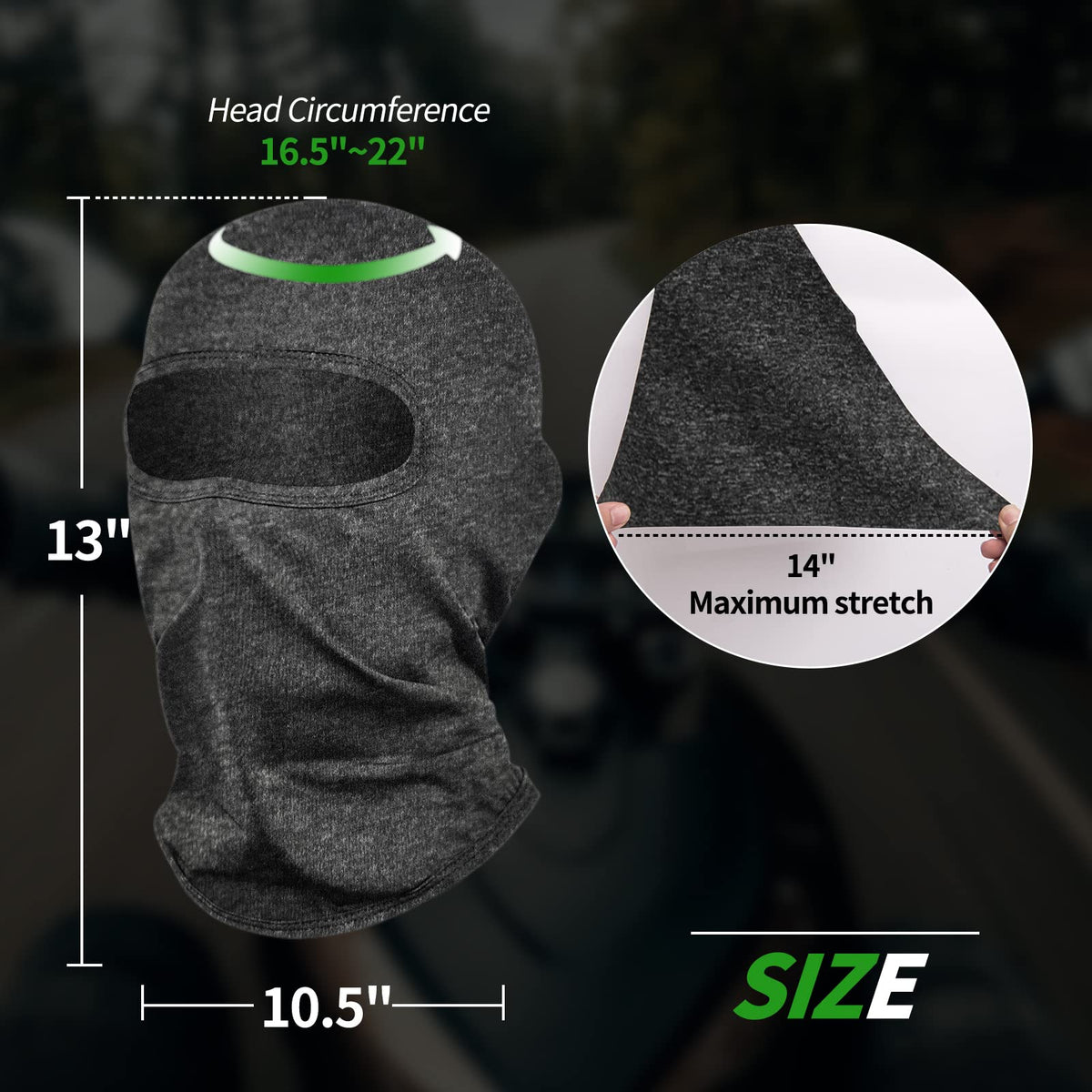 LONGKING Balaclava Ski Face Mask, UV Protector Windproof Lightweight Neck Warmer Motorcycle Cycling, Skiing, Snowboarding for Men/Women