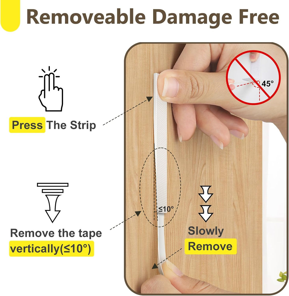 Summerbrite Picture Hanging Strips Heavy Duty 20 Pairs(40 Strips,XL),Damage Free Hanging Adhesive Strips,Mounting Tapes Removable,No Nails for Picture Photo Frames Hanger