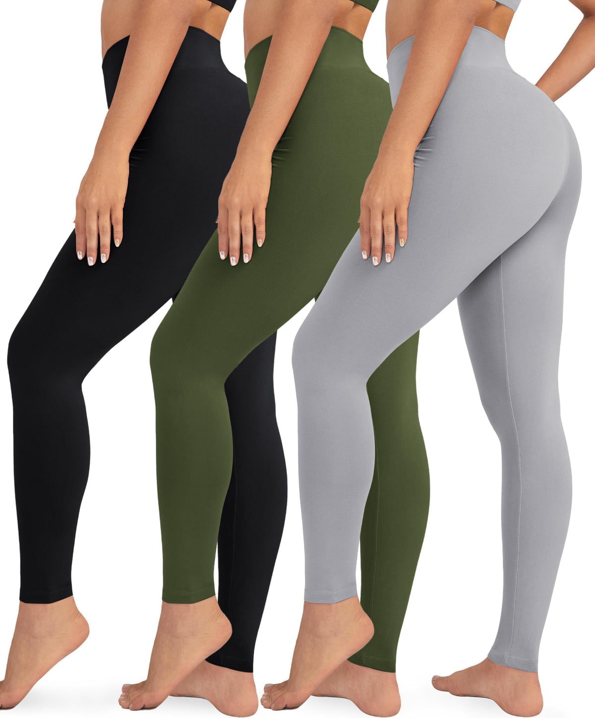 VALANDY Creamlush 3 Pack High Waisted Leggings for Women