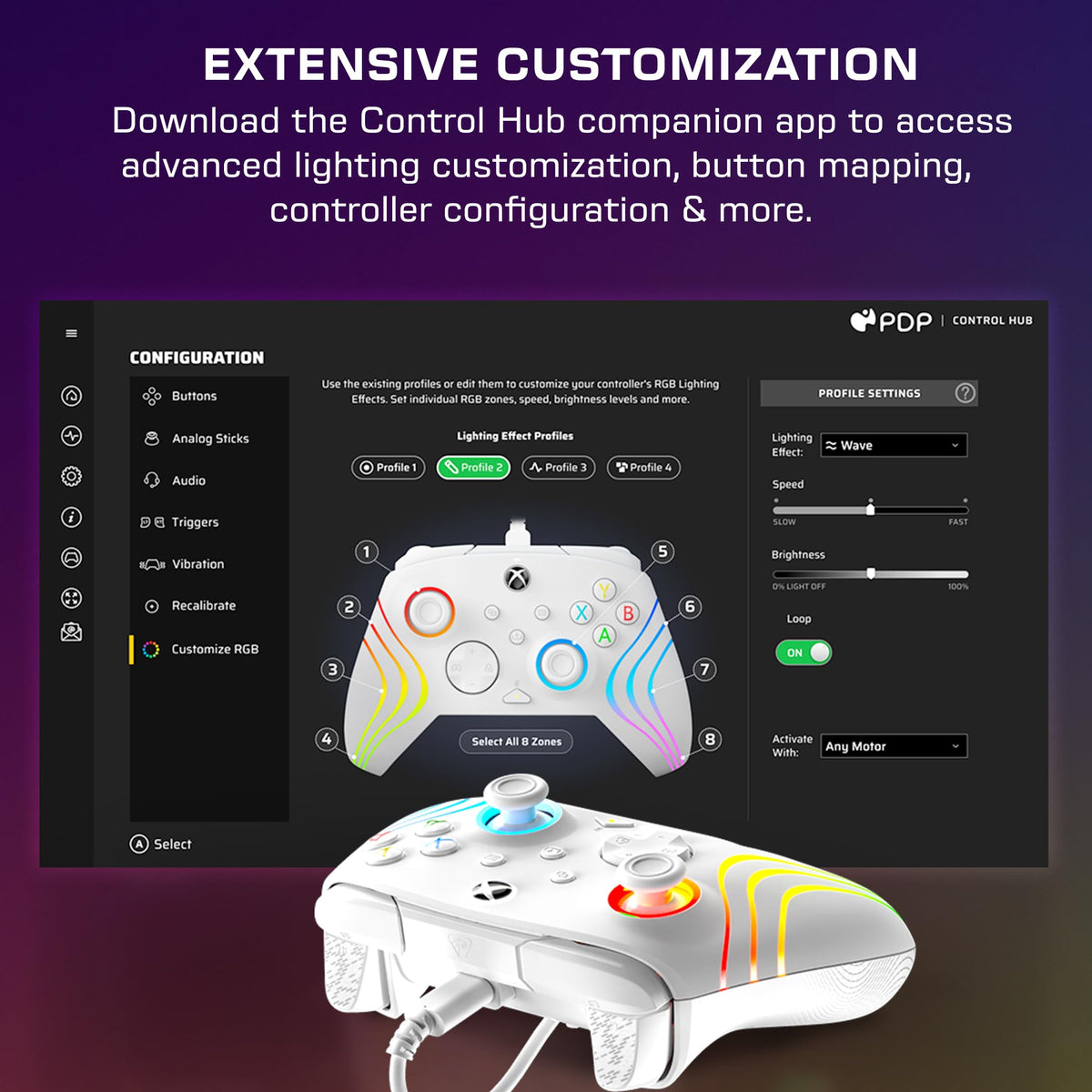 Turtle Beach Afterglow Wave Wired RGB Gaming Controller for XBOX & PC