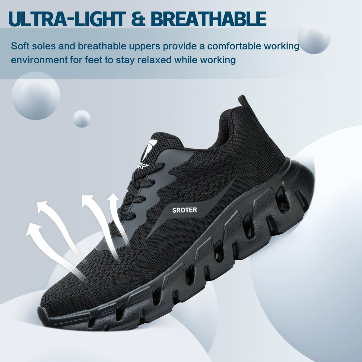 Steel Toe Cap Trainers Safety Trainers Mens Womens Lightweight Safety Shoes Non Slip Breathable Comfortable Work Boots