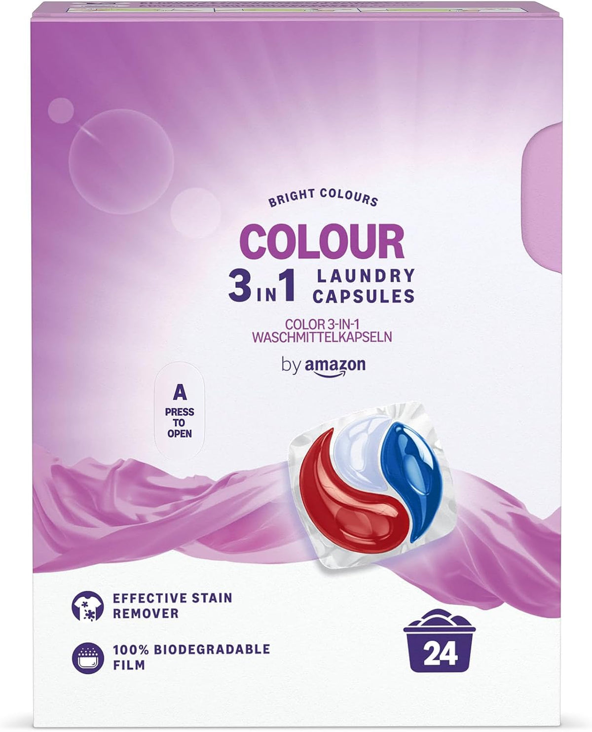 by Amazon Colour Laundry Capsules 3-in-1, 24 Washes