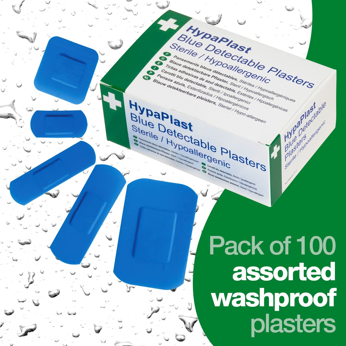 Safety First Aid Group HypaPlast Pink Washproof Plasters, 7.2 x 2.5 cm (Pack of 100)