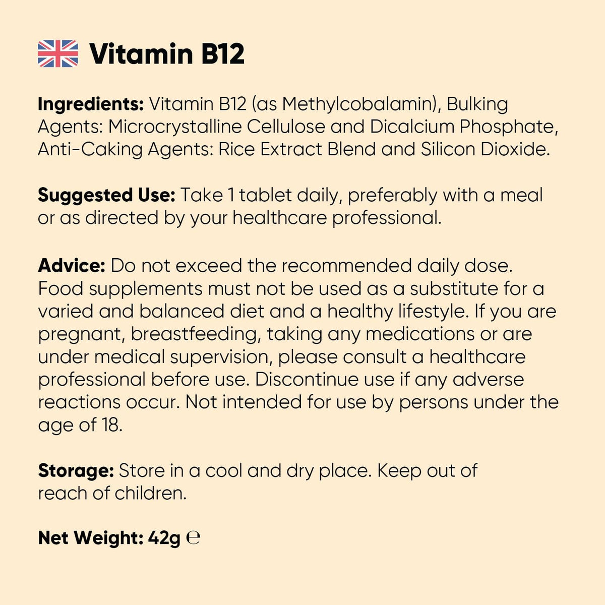 Vitamin B12 Tablets - 450 Tablets (1+ Year Supply) - 1000mcg