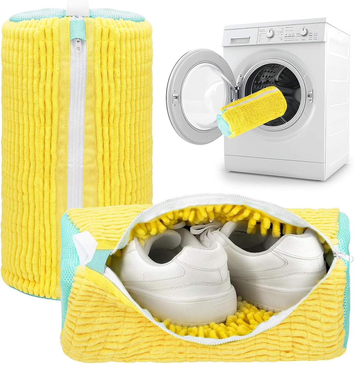 Shoe Washing Bag, 2 Pack, for Washer and Dryer, Reusable Cleaning Sack