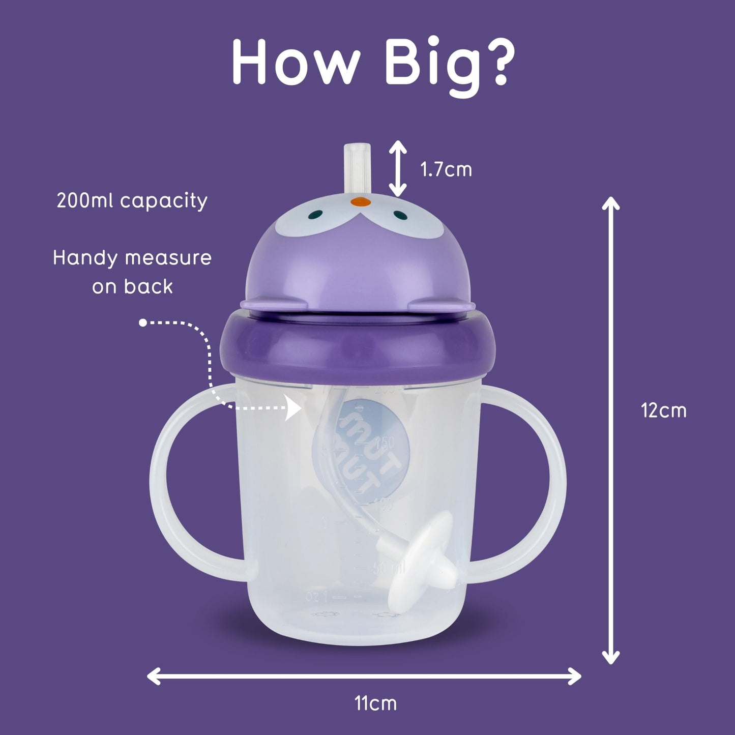 TUM TUM Tippy Up Free Flow Sippy Cup (No Valve), Sippy Cup for Toddlers, 200ml, BPA Free (Betsy Bear S3)