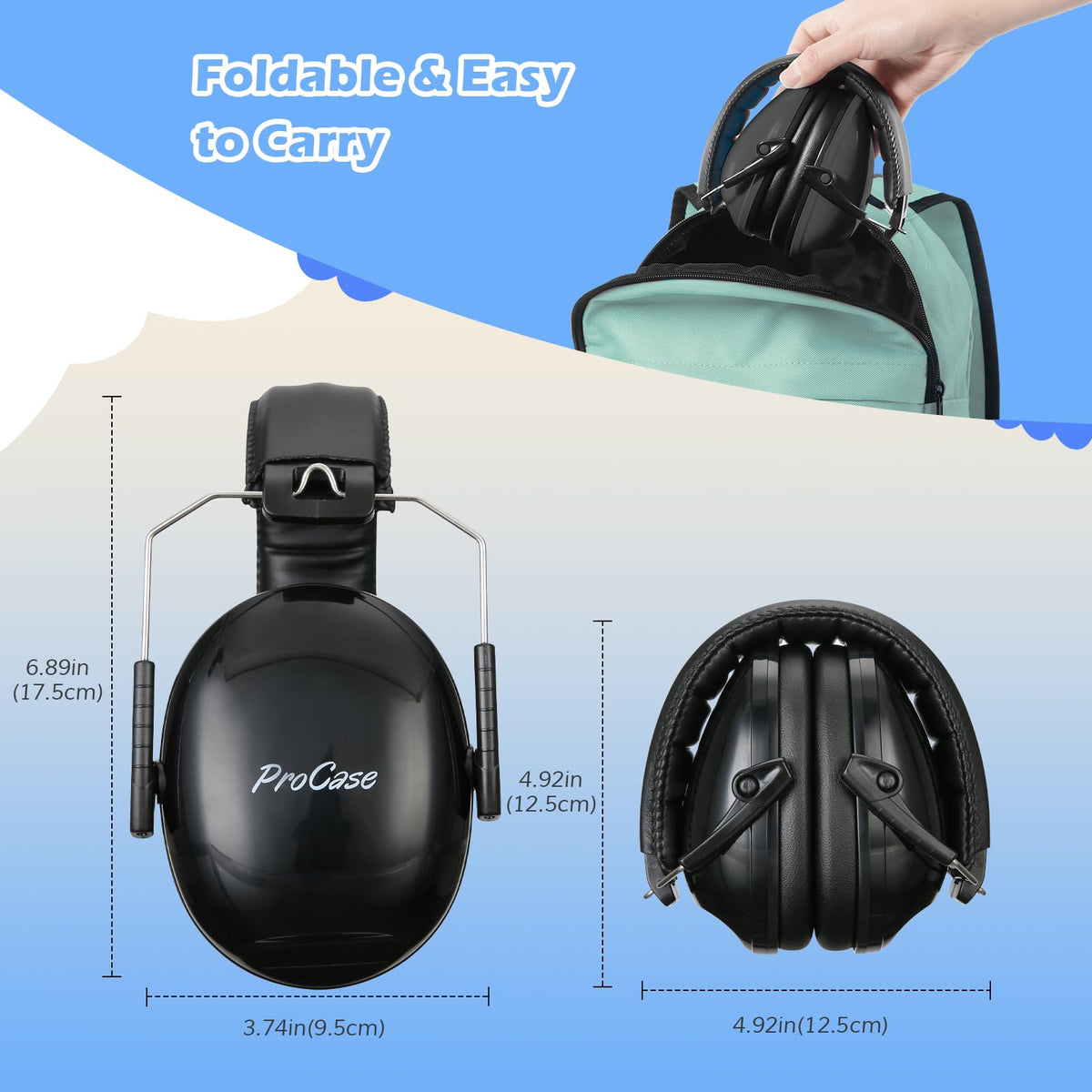 ProCase Ear Defenders for Children/Toddlers 3-16 Years SNR 27dB -Blue