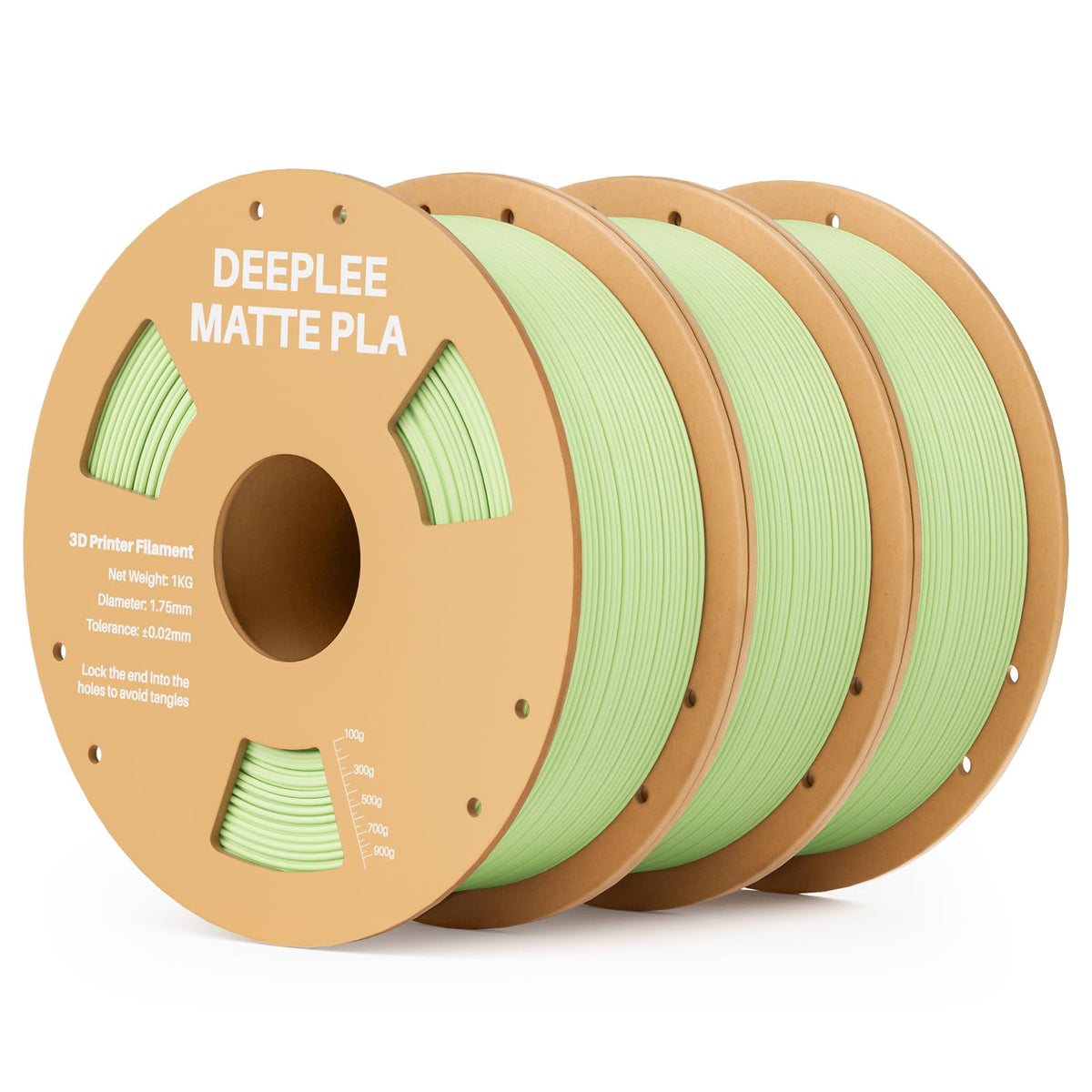 DEEPLEE Matte PLA Filament 1.75mm Matte White 1kg
