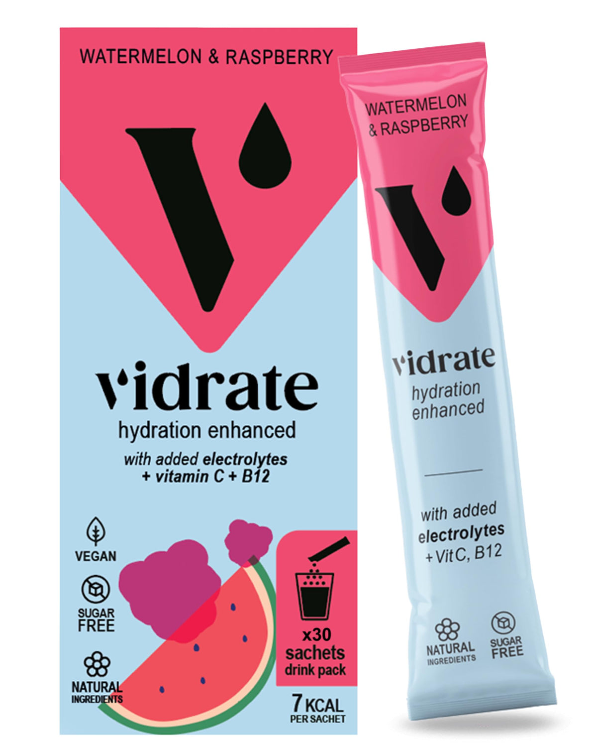 Vidrate Electrolytes Powder, Mixed Berry Variety Pack, 30 Sachets