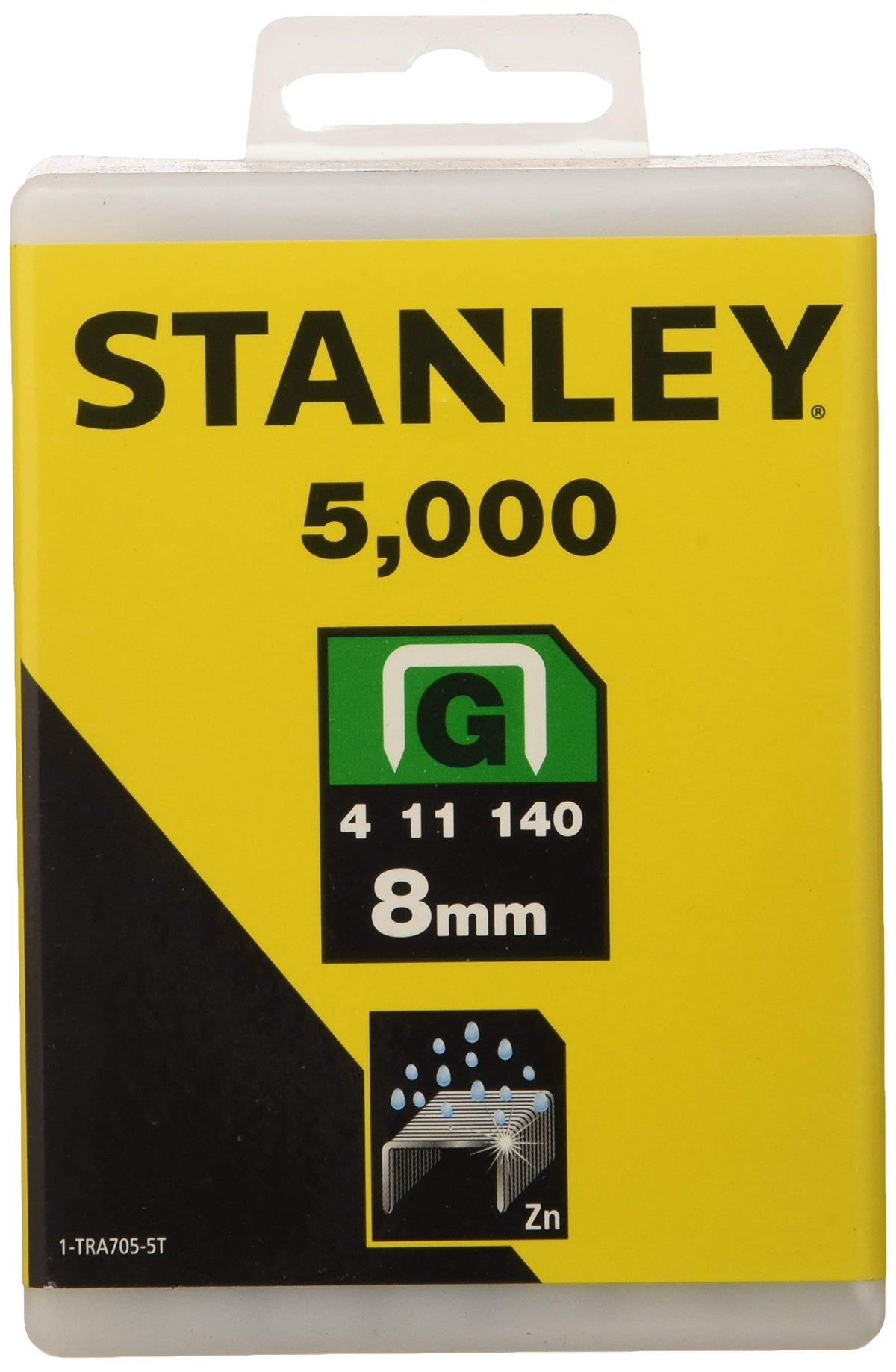 STANLEY 14mm Heavy-Duty Staples, Type G, Pack of 1000, 1-TRA709T