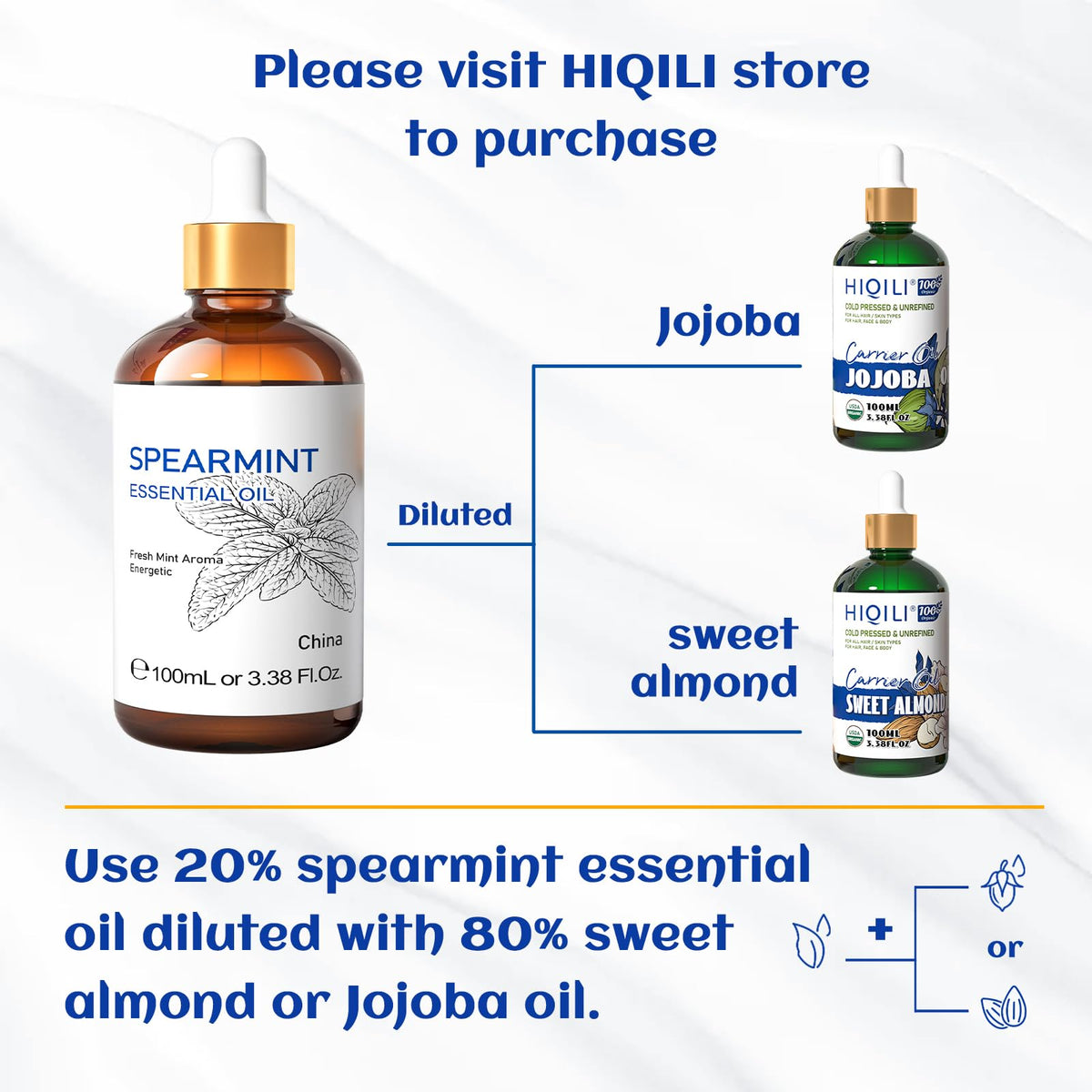 HIQILI Tea Tree Oil for Nail Fungus, Skin, Hair, Acne