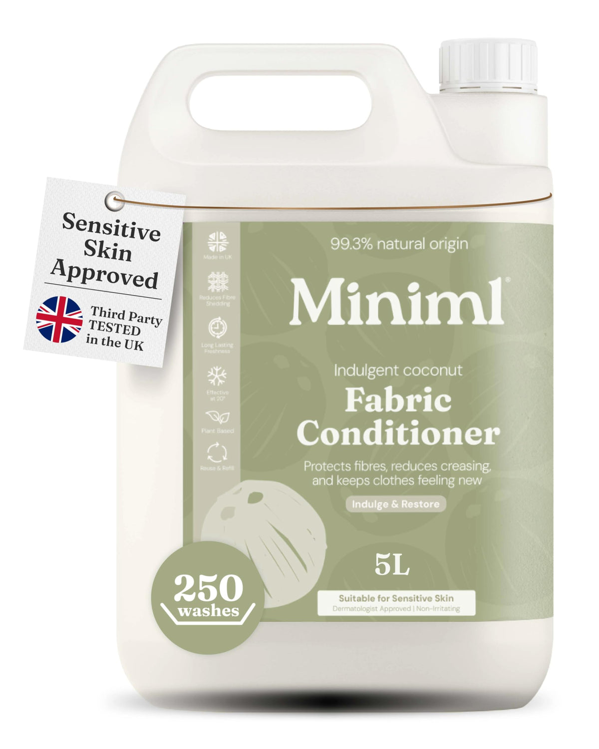 Miniml Eco Fabric Softener & Conditioner 5L Refill – Fresh Linen