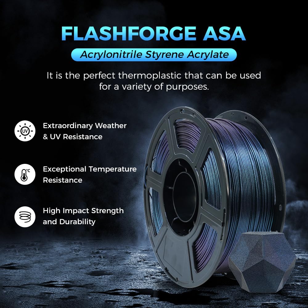 FLASHFORGE 3D Printer Filament, PLA PRO Filament 1.75mm, 1KG Spool (2.2lbs), Dimensional Accuracy +/- 0.02mm for FDM 3D Printers, Better Tenacity & No Knotting (White)