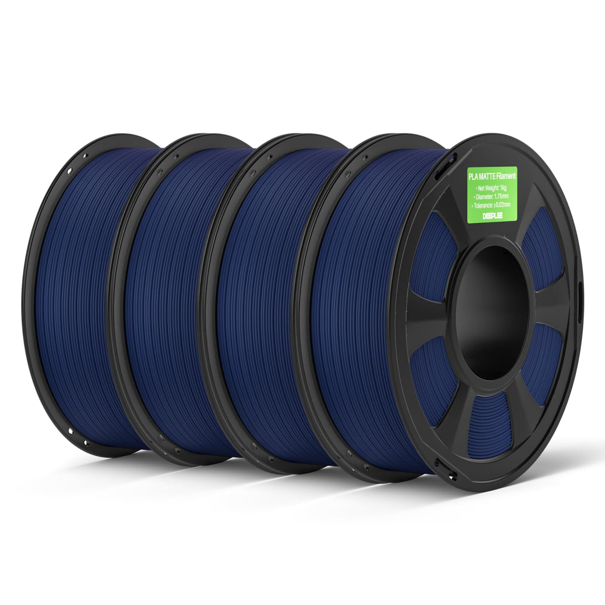 DEEPLEE Matte PLA Filament 1.75mm Matte Black 1kg(Plastic Spool)