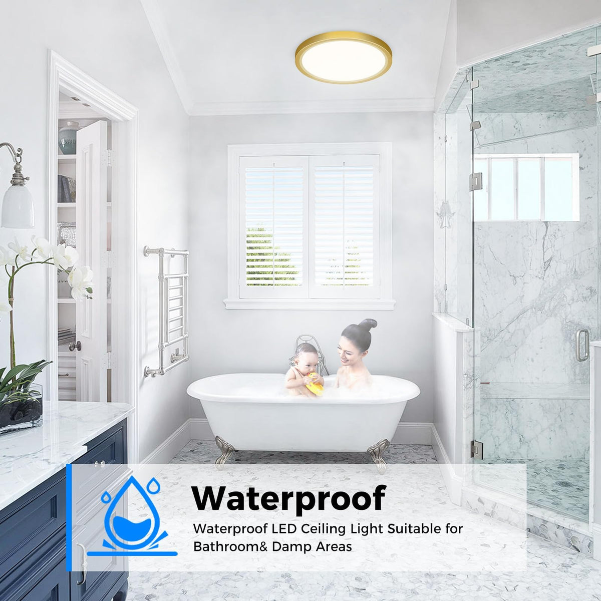 Peasur Bathroom Light, 3000K/3500K/4000K/5000K/6500K 5 Color Temperature