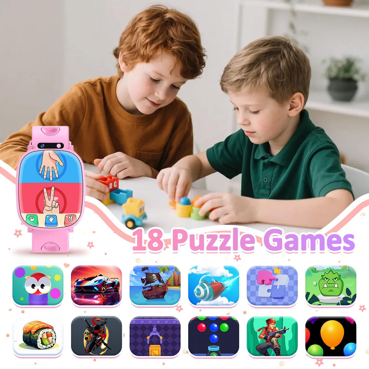 Kids Smart Watch for Boys Girls, Smart Watch for Kids Fitness Watch