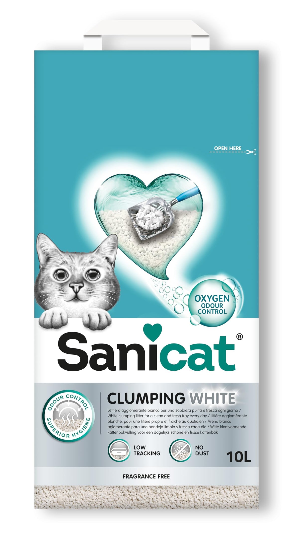 Sanicat - Classic Fragrance-Free cat litter 10L capacity
