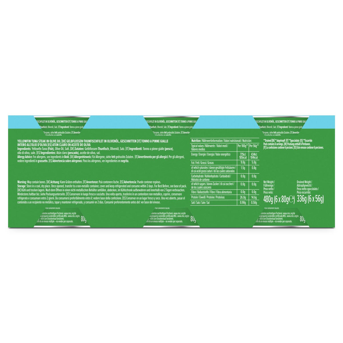 by Amazon MSC Skipjack Tuna Chunks in Spring Water, 4x145g