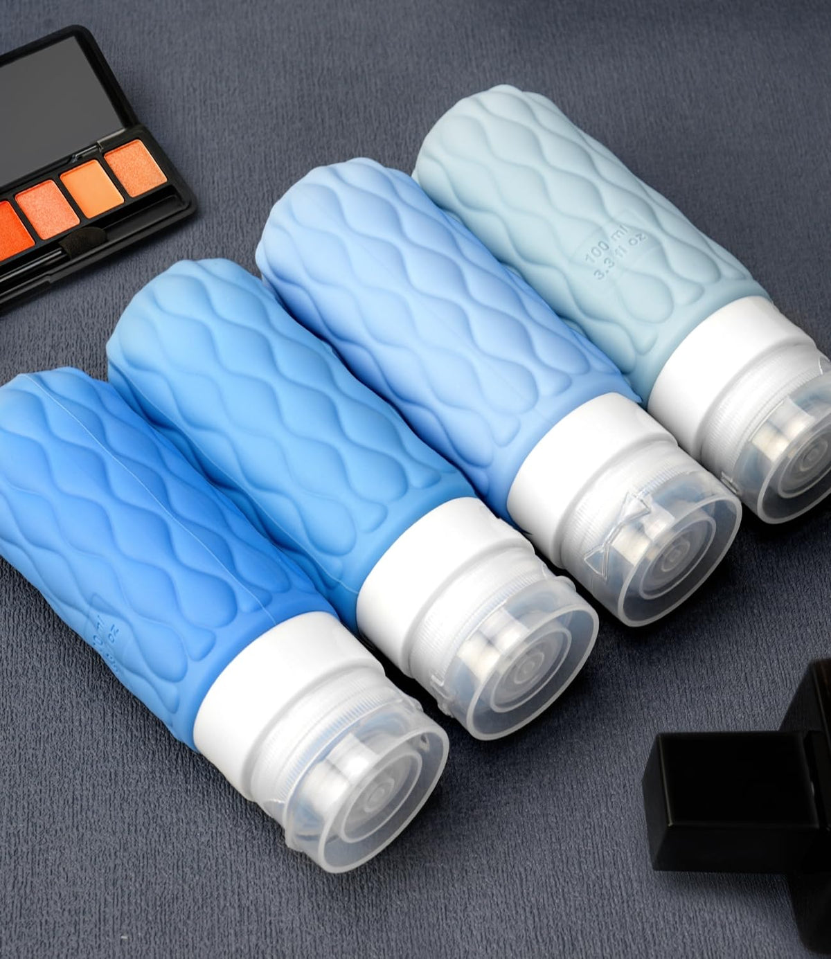 100ml Silicone Travel Bottles for Toiletries for Shampoo and Conditioner