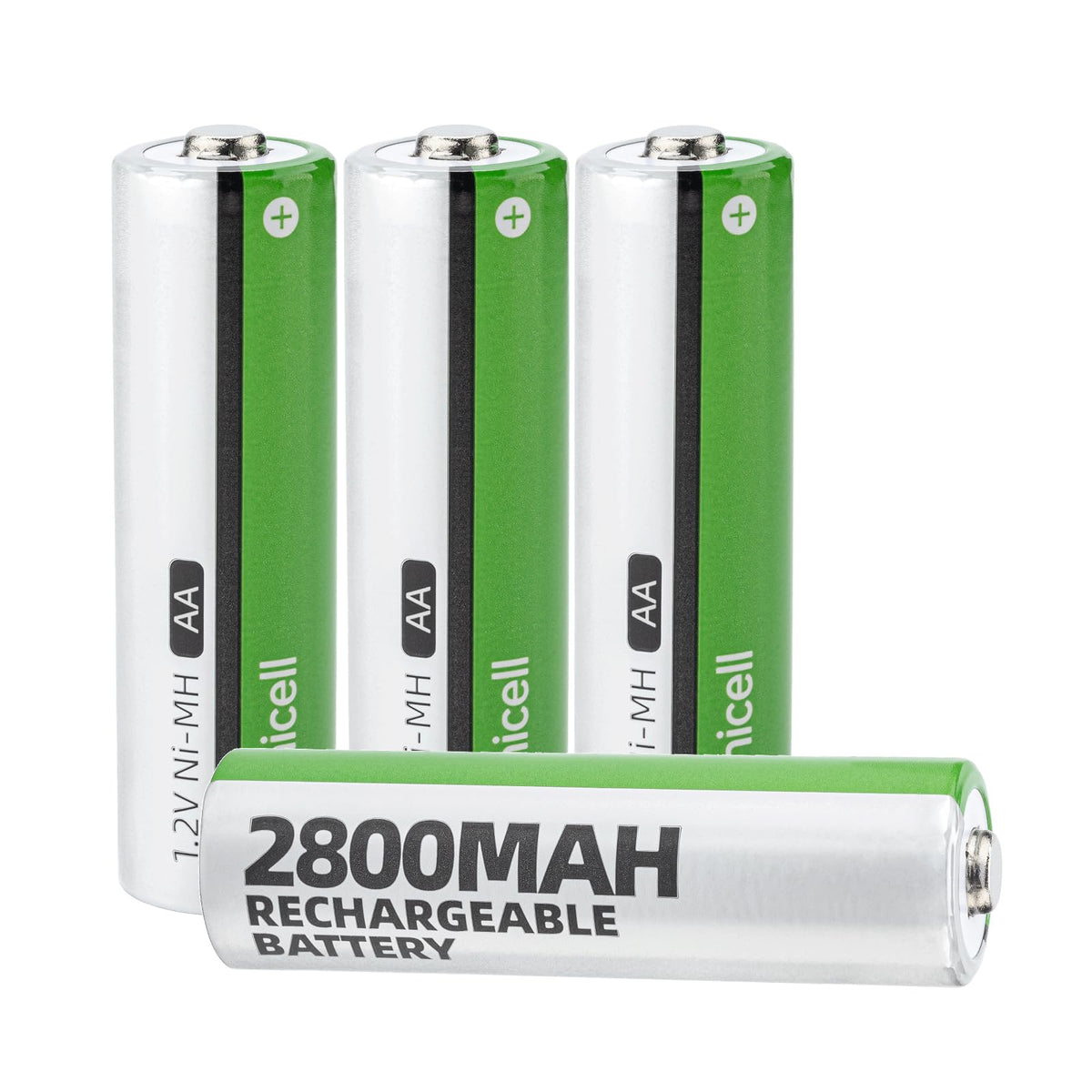 Granicell AAA Rechargeable Batteries (12 Pack), 1100mAh, 1.2V NiMH