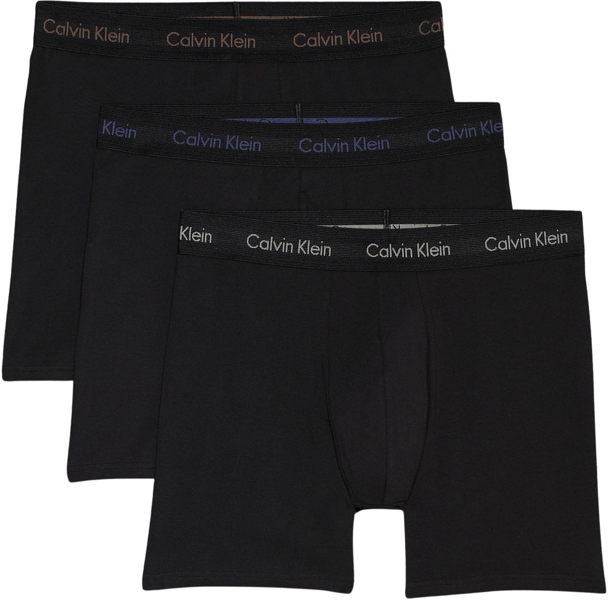 Calvin Klein Men’s 3 Pack Boxer Briefs with Logo Waistband