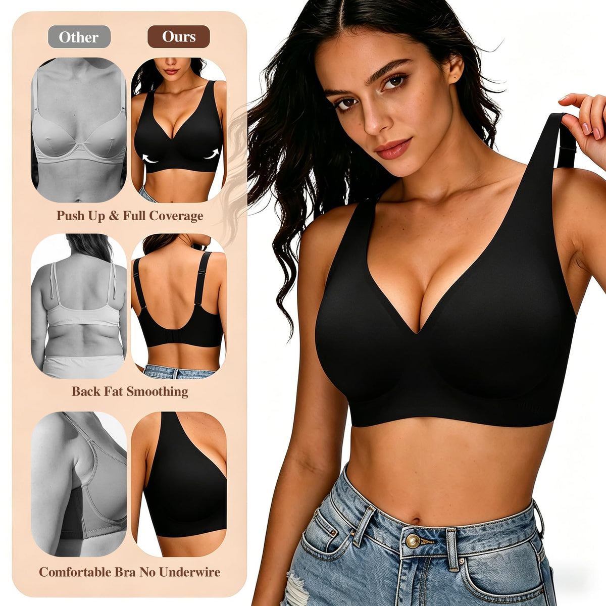 Seamless Jelly Bra,Full Cup Leopard Print Bra Comfort Sleep Jelly Push Up Bra Seamless No Under Wireless Bras for Women UK Everyday T Shirt Bras