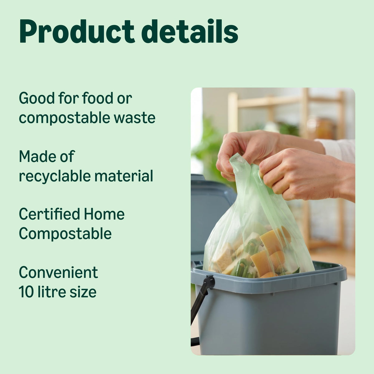 by Amazon Bin Liners with Carry Handles, 25 Litre, Transparent, 30 Count