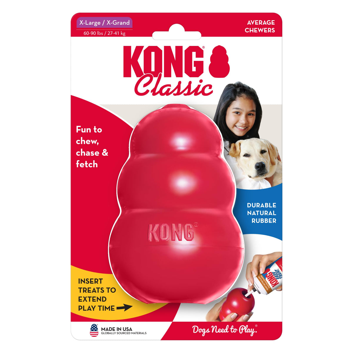 KONG Classic Stuffable Dog Toy, For Medium Dogs