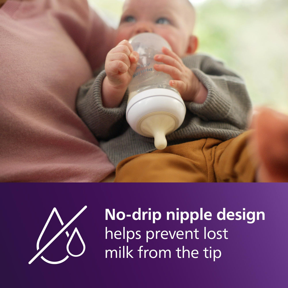 Philips Avent Natural Response Baby Bottle - 125ml Baby Milk Bottle for Newborns and Up, BPA Free, 0+ Months (Model SCY900/01)