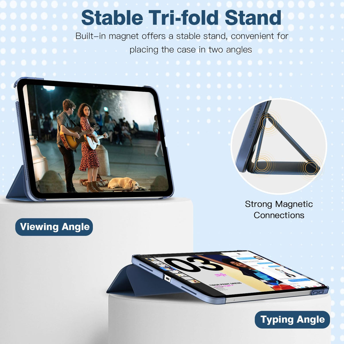 TiMOVO Case for iPad A16 11th Gen 11"/10th Gen 10.9", Abyss Blue