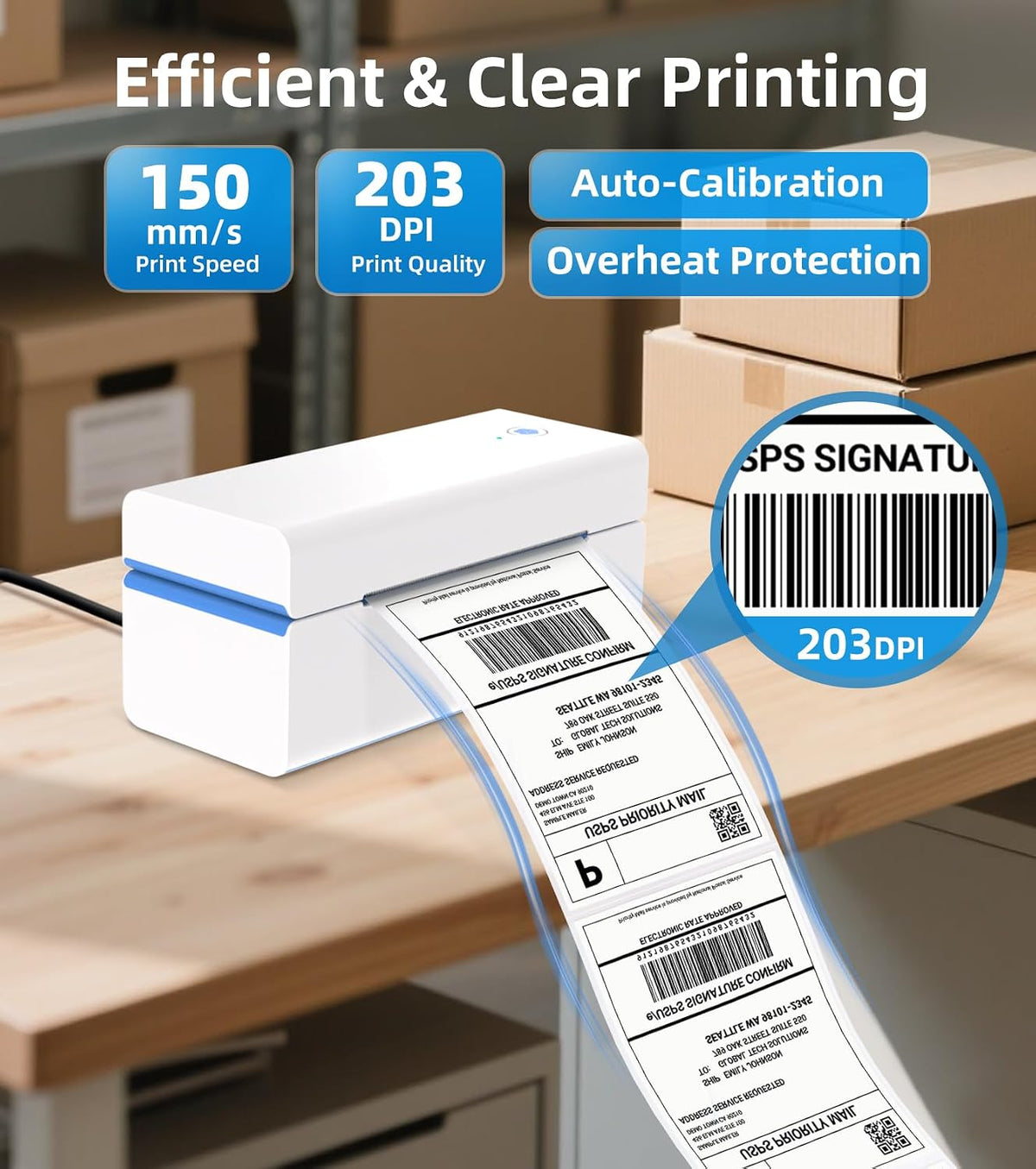ORGSTA T001 Shipping 4x6 Thermal Label Printer Machine DHL Sticker Maker