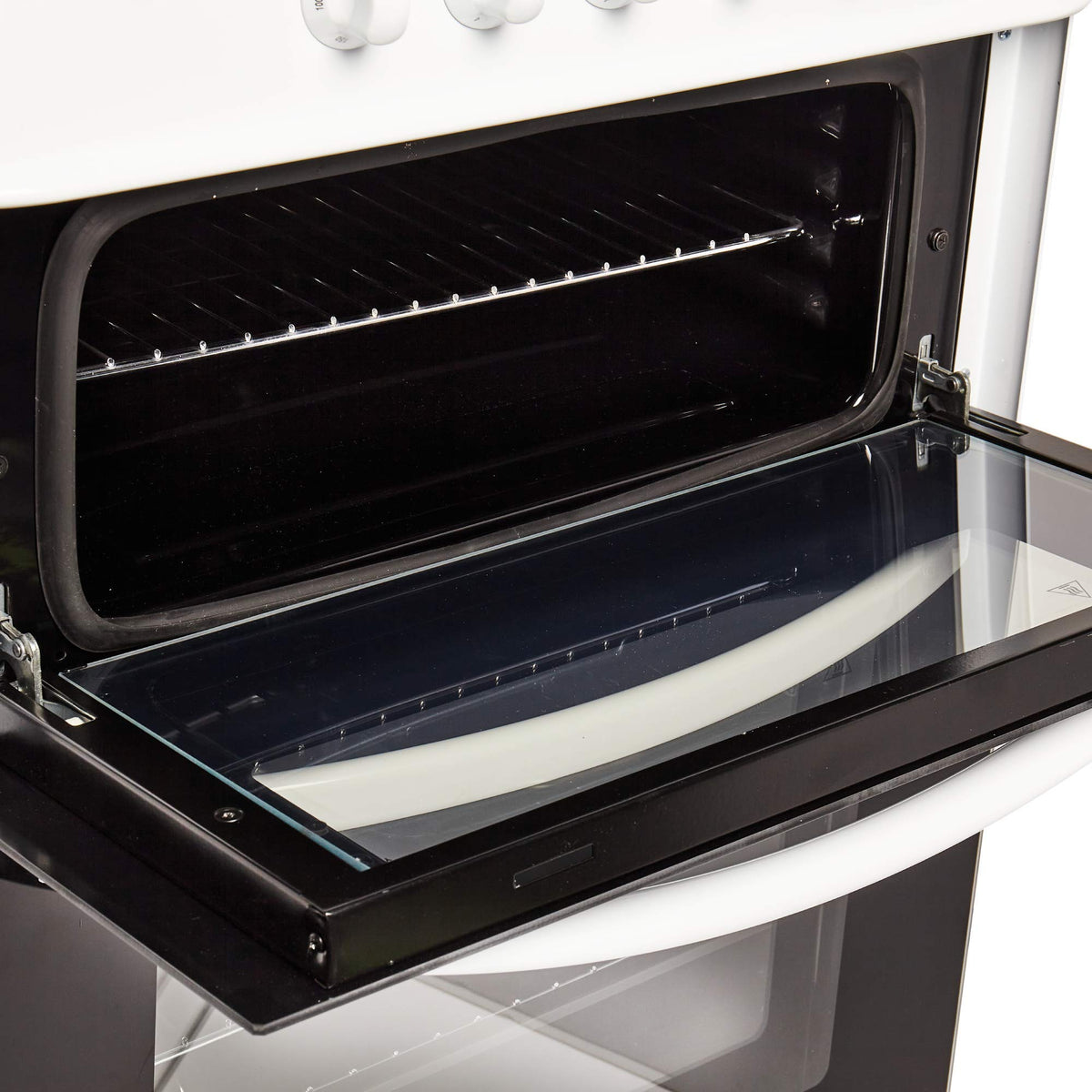Haden Double Oven 50cm Electric Cooker 4 Zone Ceramic Hob White
