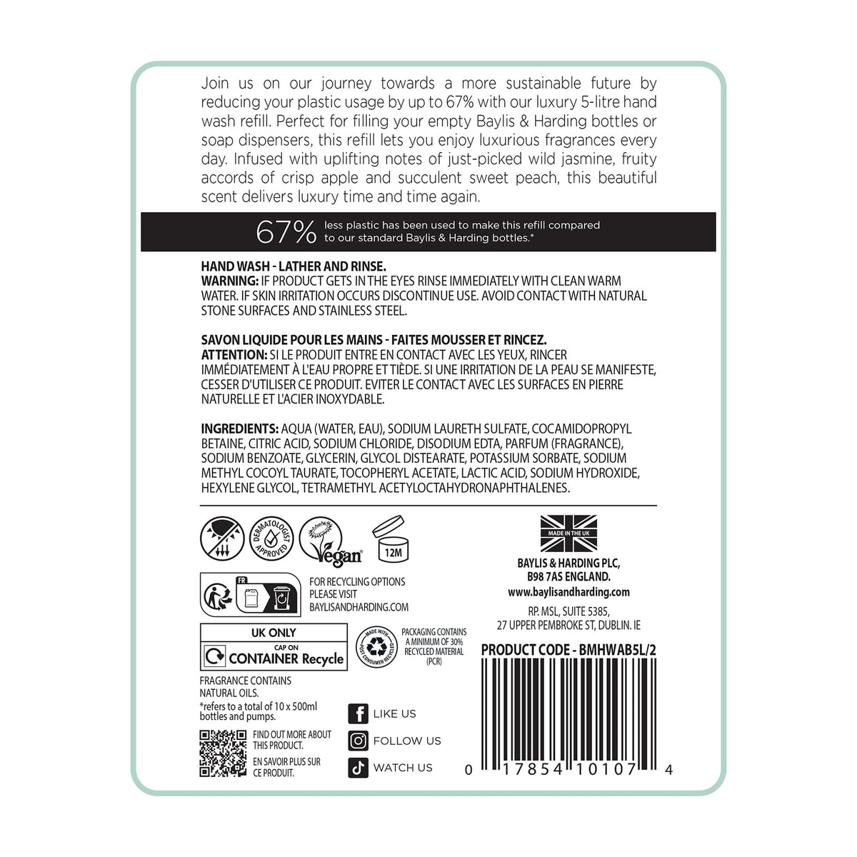 Baylis & Harding Signature Luxury Hand Wash 500ml 3 pack