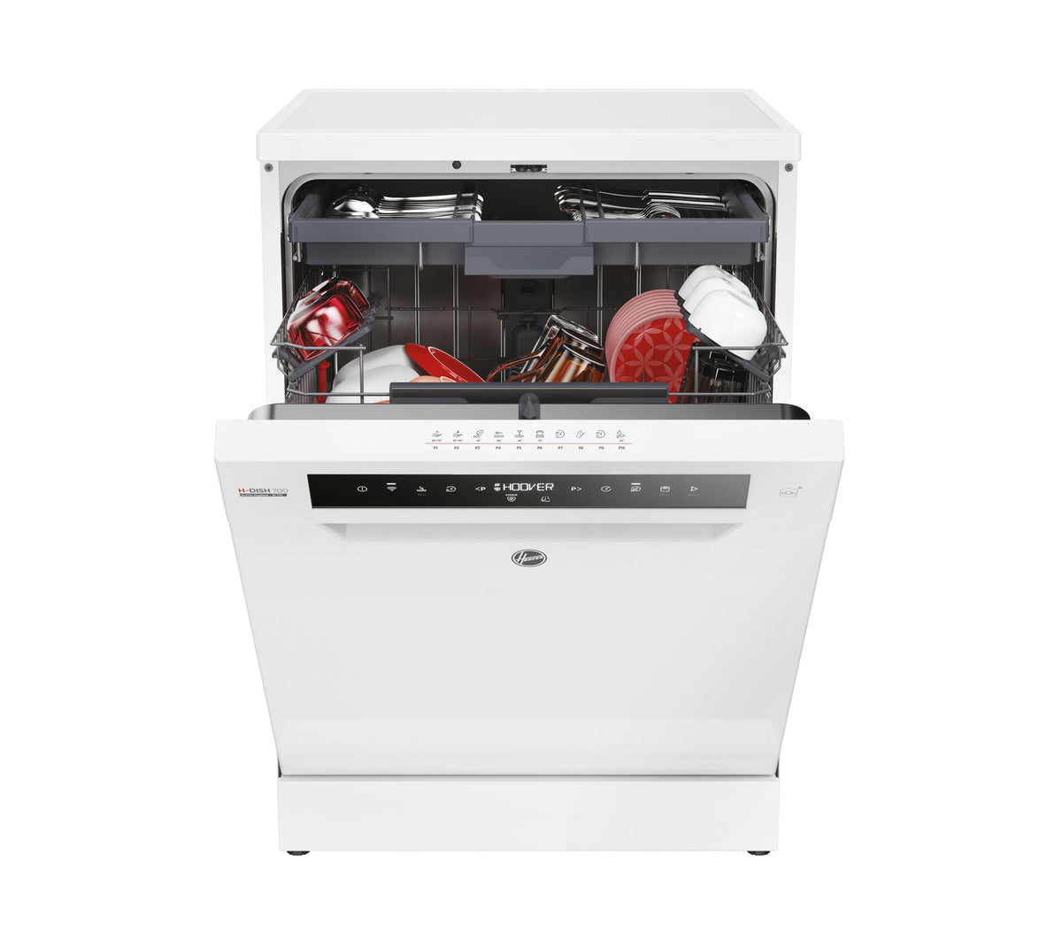 Hoover H-DISH 300 Dishwasher, 13 Place Settings, Black, C Class