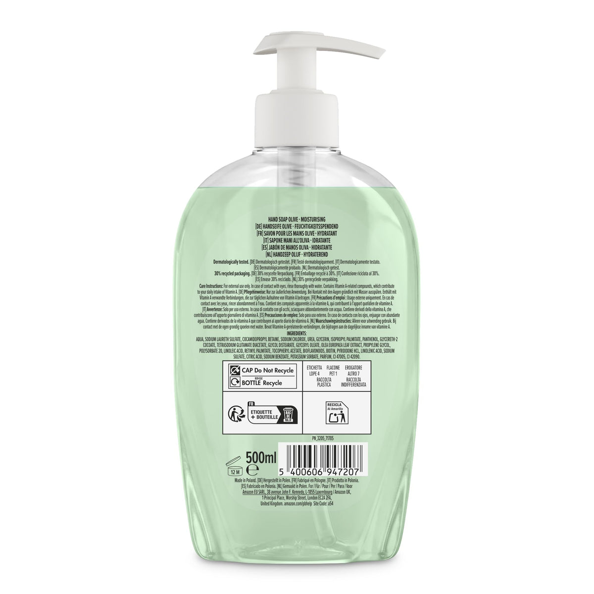 by Amazon Milk & Honey Hand Soap, 4 x 500ml