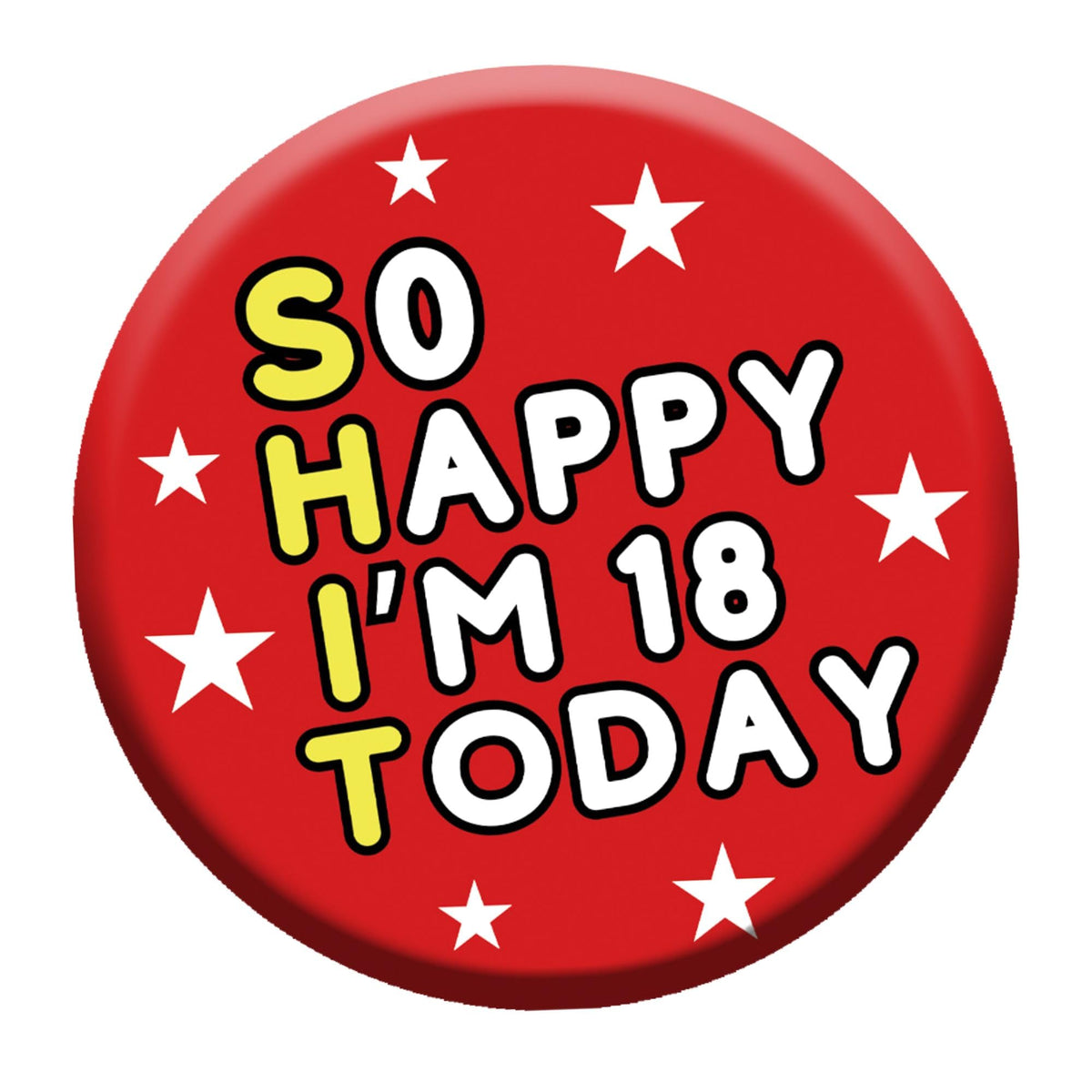 Birthday Badge 76mm With Metal Back