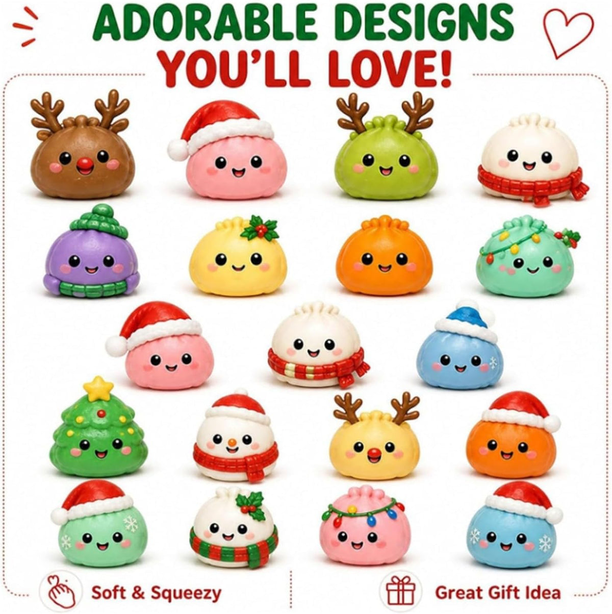 2026 Christmas Advent Calendar, 24 Days Squishies，B