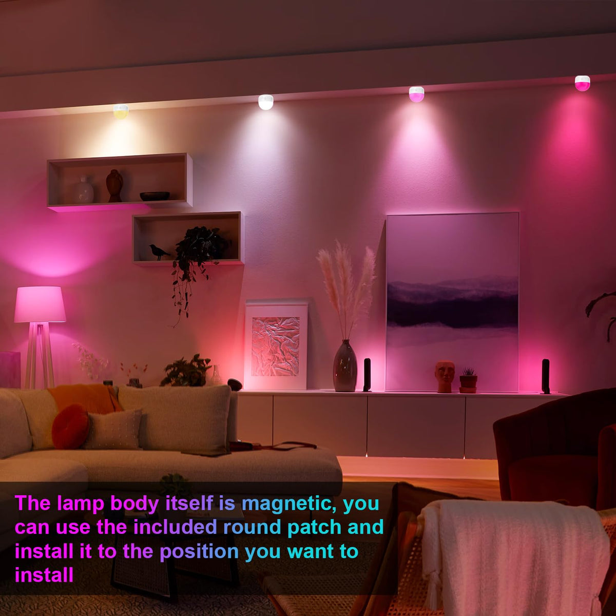 LGMCF E14 Rechargeable Light Bulb, 8W, 3 Colors, Timer, Dimmable, 2 Pack