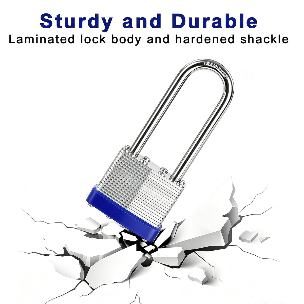 SEPOX® Heavy Duty Outdoor Padlock Keyed-Alike 58mm Extra Long Shackle 4Pack
