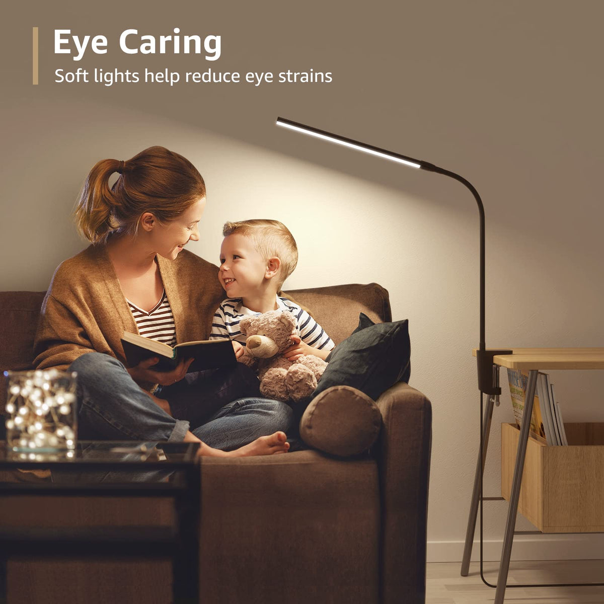 Lepro Desk Lamp Clamp, 460lm Eye-Caring Clip on LED Desk Light