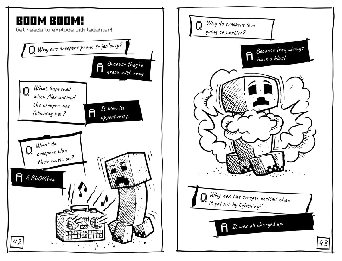 Minecraft Joke Book: An official illustrated Minecraft children’s joke book – perfect for funny kids who are into video games aged 7, 8, 9, 10 and 11!