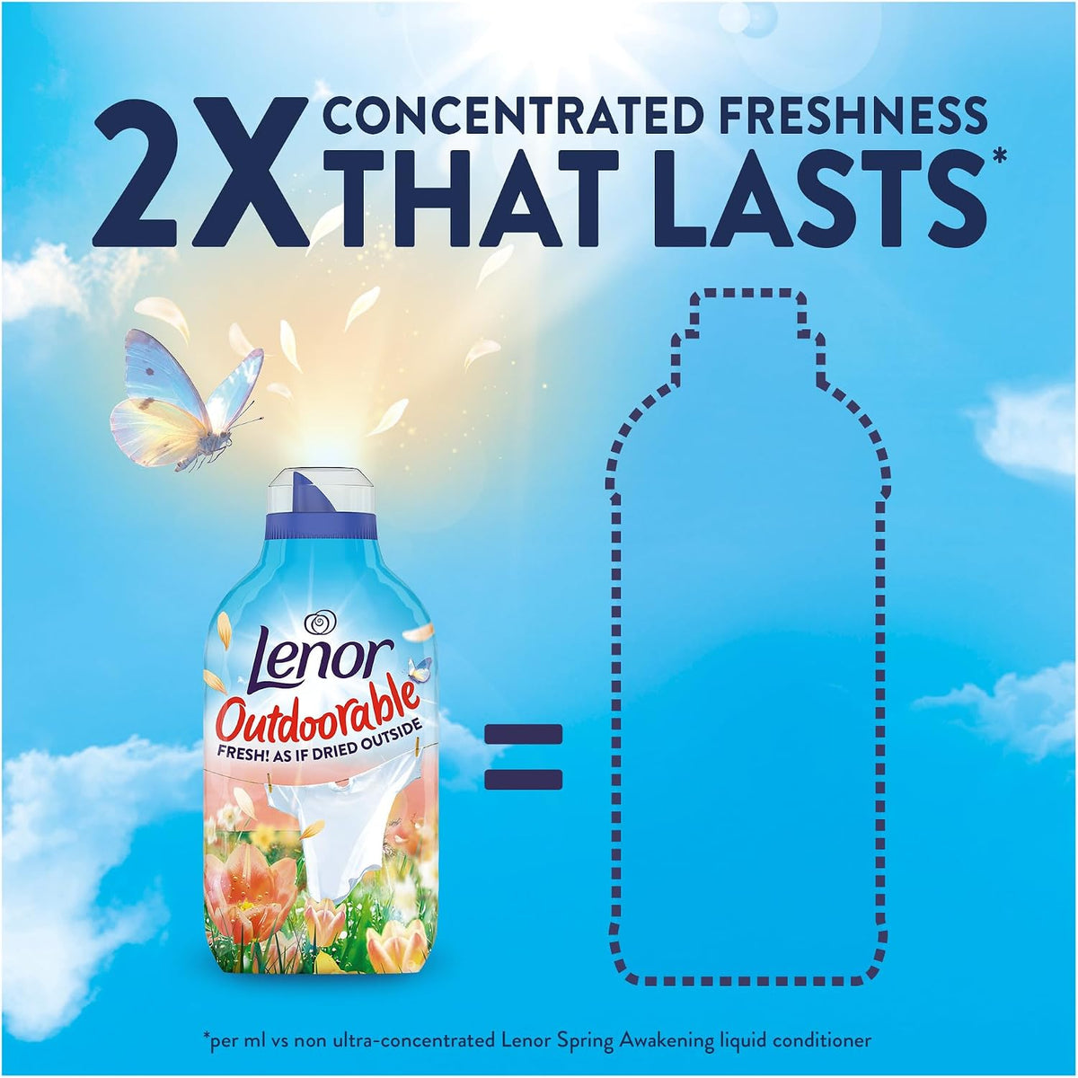 Lenor Outdoorable Fabric Conditioner 105 Washes, 1.47L, First Day of Spring