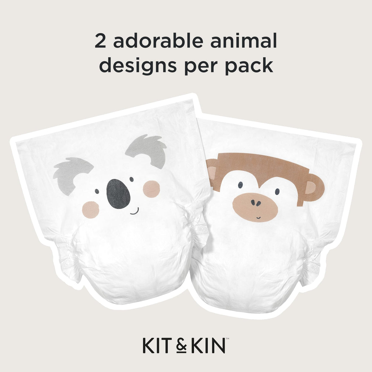 Kit & Kin Premium Baby Nappies Size 4 | 9-14 kgs / 20-31 lbs | Pack of 256 Nappies | Plant-Based Materials On Baby's Skin | Hypoallergenic | Superior up to 12 Hour Leak Protection